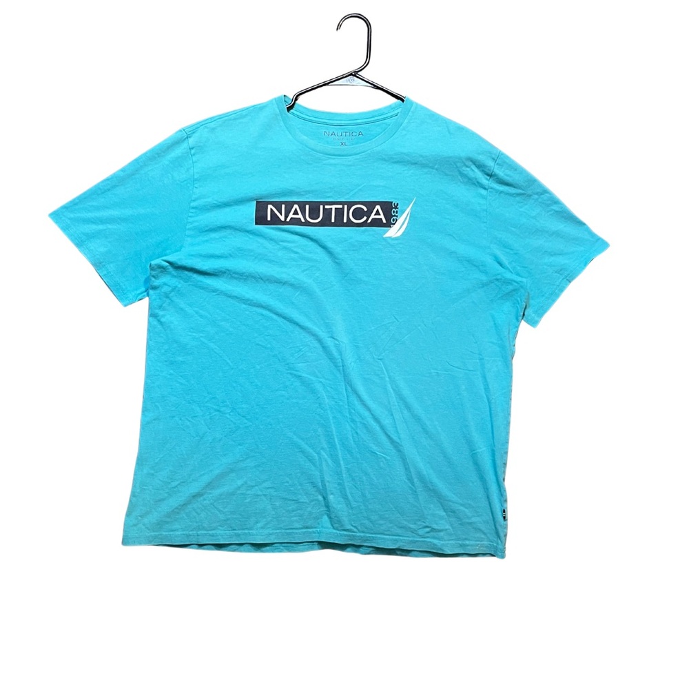 Nautica Graphic T-Shirt | Women’s XL | Teal Blue Logo Tee | Classic Fit street